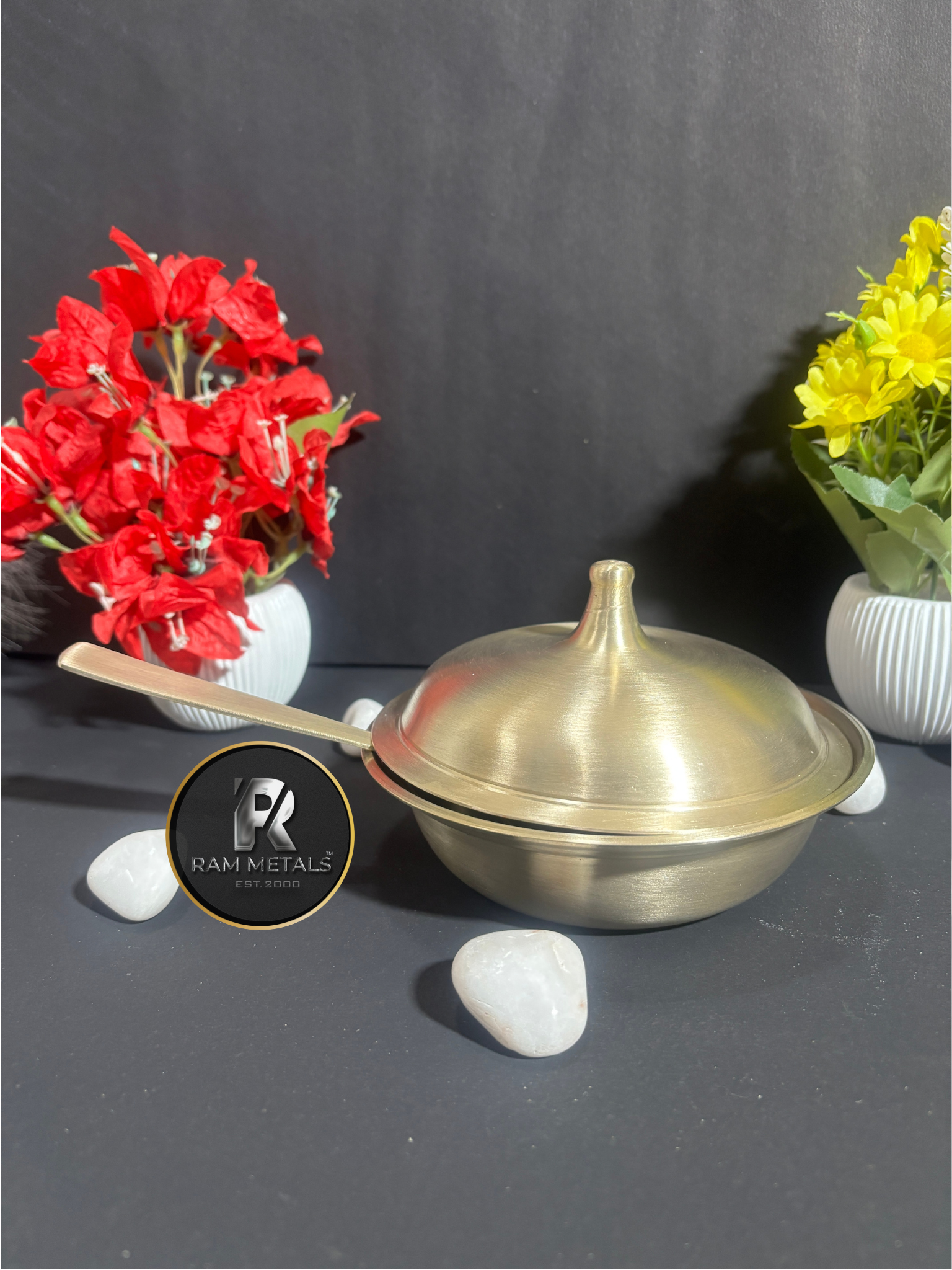 Premium Bronze Donga Dhakkan with Lid - Handcrafted Kansa Serving Bowl Manufacturer in India